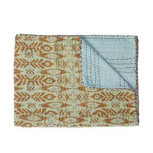 Taj Hotel Home Decor Kantha Cotton Throw | 1-Piece | Multicolor | 50"x70"